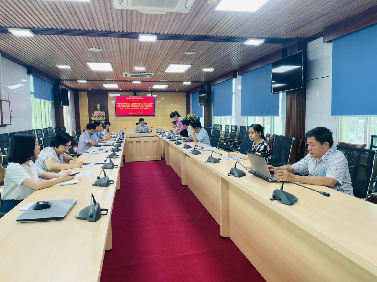 A meeting to inspect how Dong Nai Science and Technology Center’s regular tasks will be carried out convened